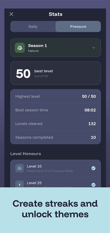 Stats screen